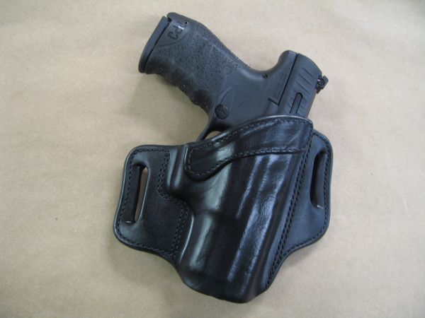 thumbnail image 2 of Taurus 905 9mm Revolver Leather 2 Slot Pancake Belt Holster CCW BLACK RH 2 of 10