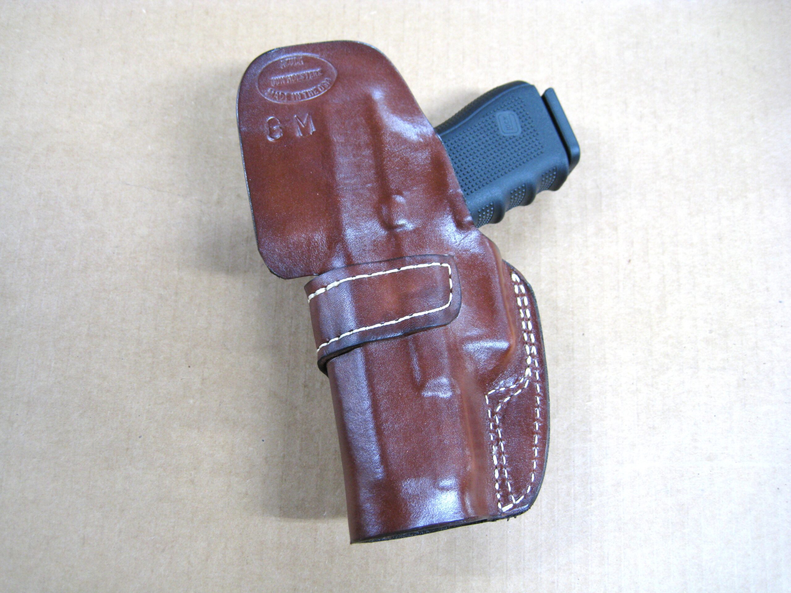 IWB & Appendix Carry | Dual Leather Belt Loops With Snaps Holster | Mid Ride | Select Classic Leather - Image 3