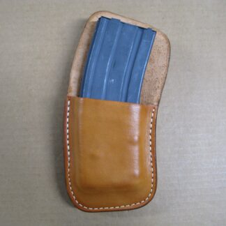 OWB | Clip On Rifle & Extended Pistol Magazine Pouch | Steel Clip | Classic Leather