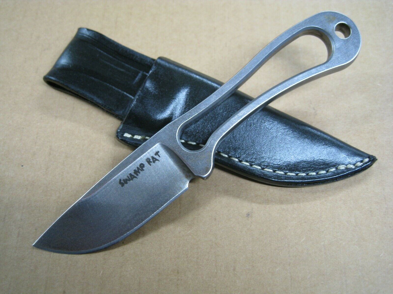 Citadel Forest Bluebeech and Leather Sheath- Kitchen Knife