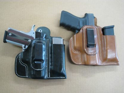 LT TAN CUSTOM IWB Leather Gun Holster U CHOOSE:rh,lh-laser-slide-cant-belt-mag 