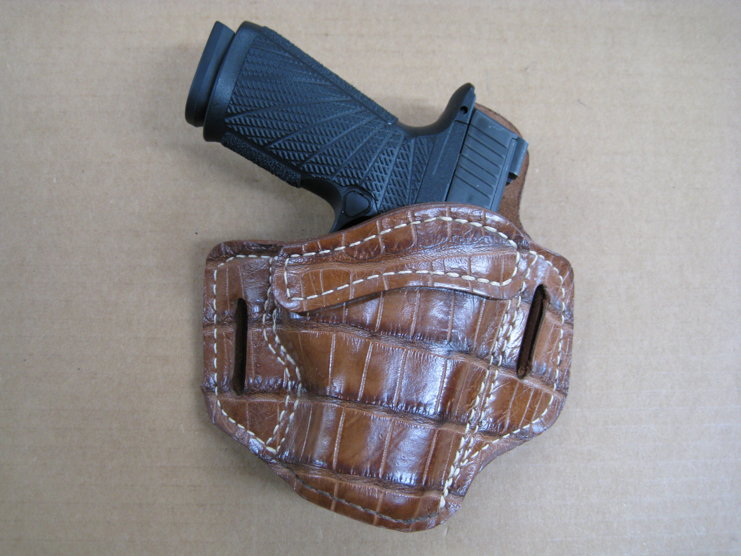 OWB | Leather 2 Slot Pancake Holster | Alligator