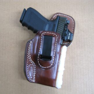 IWB & Appendix Carry | Steel Clip Holster | Sheepskin Backing | Classic Leather