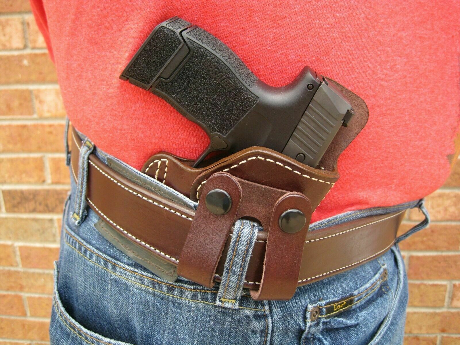 IWB Leather In The Waistband Concealed Carry Holster For Springfield EMP 1911 B 