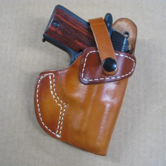 OWB | Clip On Belt Holster | Safety Strap With Snap | Steel Clip | Classic Leather