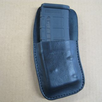 OWB | Clip On Rifle & Extended Pistol Magazine Pouch | Steel Clip | Classic Leather