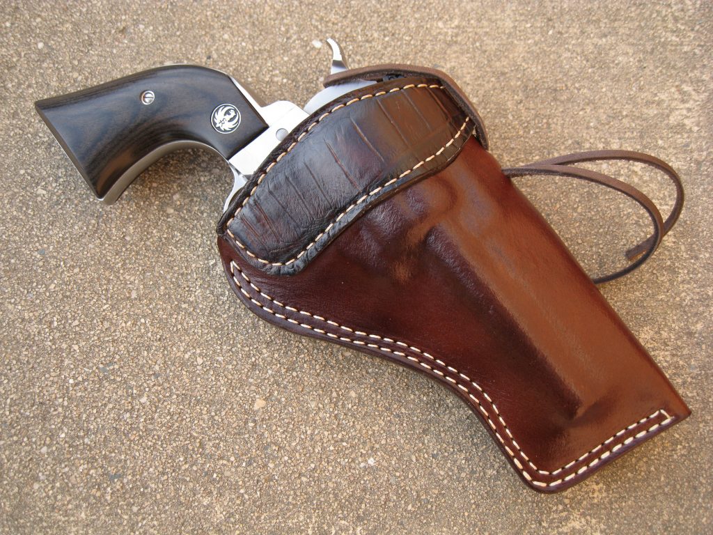 Cross Draw Single Action & Double Action Revolver Holster Fully Lined