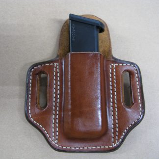 OWB | 2 Slot Molded Pancake Single Magazine Pouch | Classic Leather