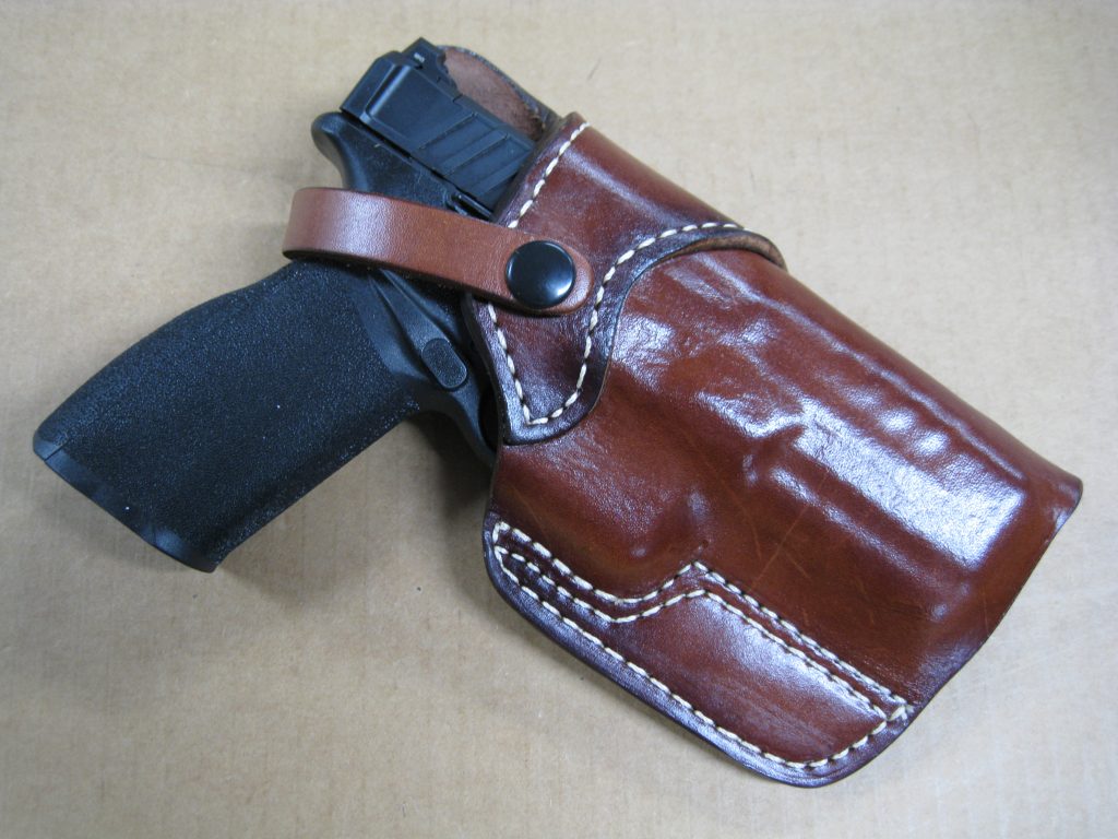 OWB | Cross Draw Carry Holster | Safety Strap | Classic Leather