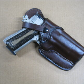 OWB | Cross Draw Carry Holster | Safety Strap With Snap | Fully Lined (leather with full leather lining)