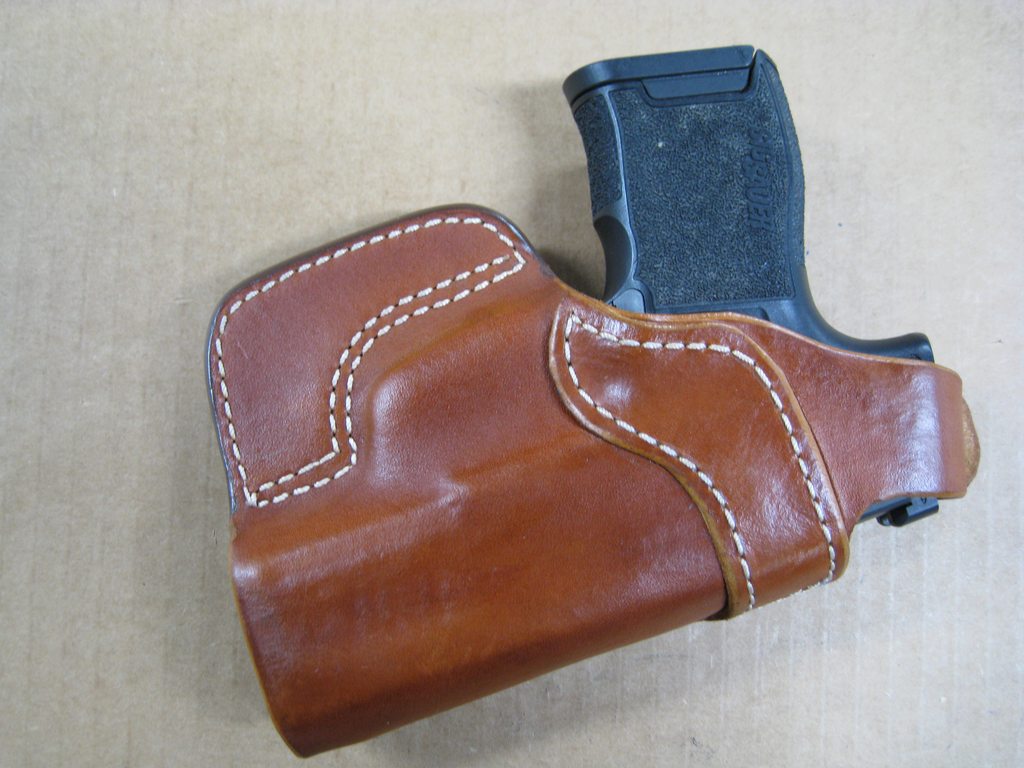 30 ON DUTY Gun Holster Glock 29 30SF Thumb Break RH OWB Black Leather 