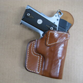 OWB | 1 Slot Holster | Leather Belt Slot On Back Of Holster | Classic Leather