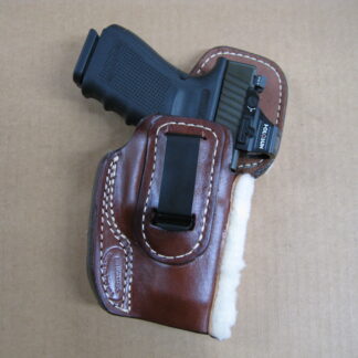 IWB & Appendix Carry | Steel Clip Holster | Sheepskin Backing | Classic Leather