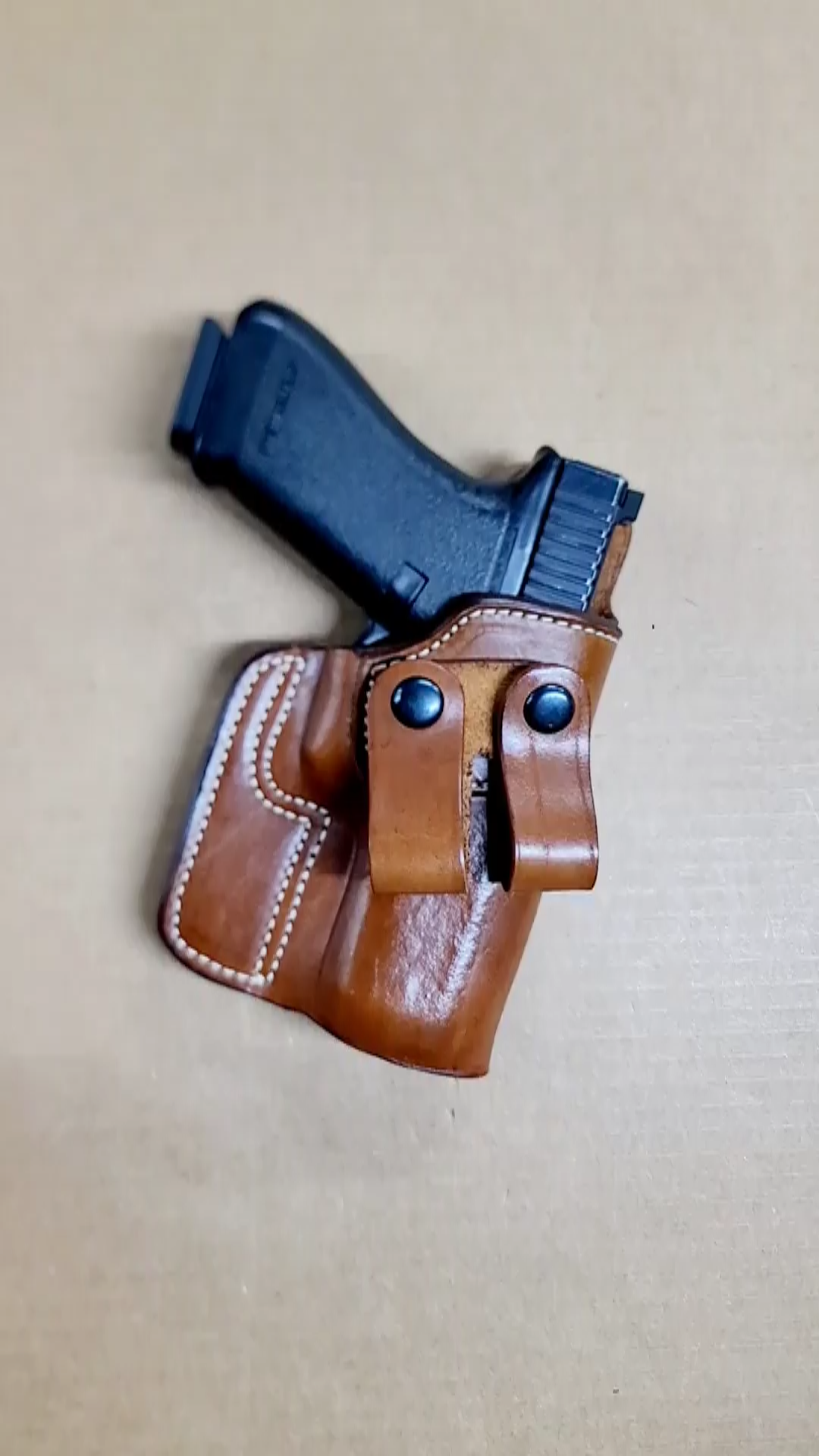 IWB & Appendix Carry | Dual Leather Belt Loop With Snaps Holster