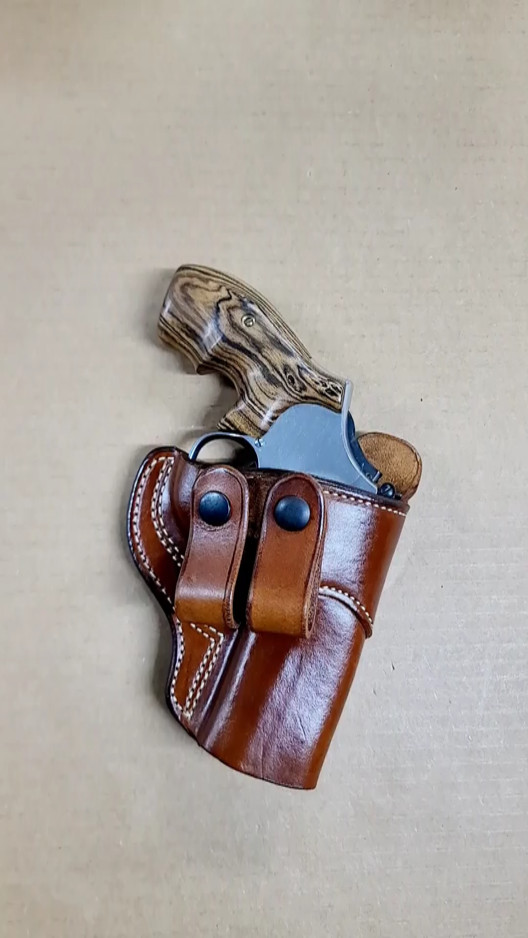 IWB & Appendix Carry | Dual Leather Belt Loop With Snaps Holster